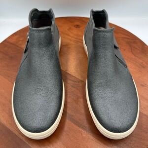 Ecco Soft 7 Low Zip Booties Metallic Gray Leather Sneaker Womens US 11 / EU 42